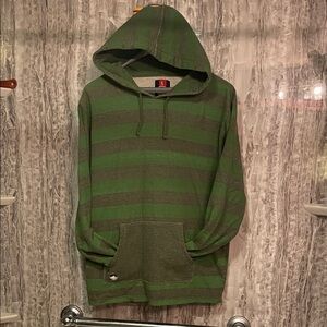 Striped Green Liquid Force Terry Hoodie